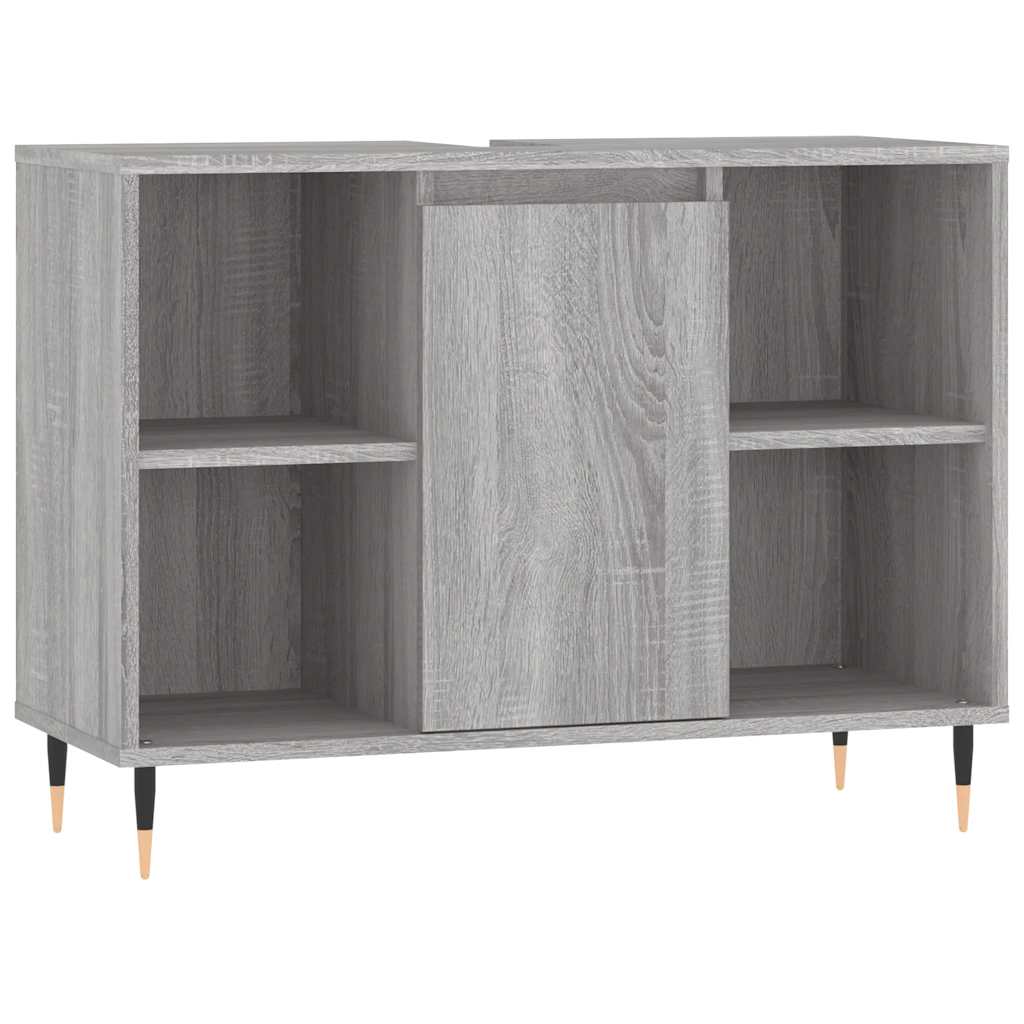 vidaXL Ensemble de meubles de salle de bain 3 pcs Gris Aggloméré Sonoma