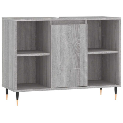vidaXL Ensemble de meubles de salle de bain 3 pcs Gris Aggloméré Sonoma