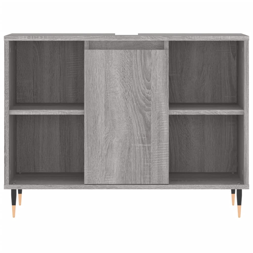 vidaXL Ensemble de meubles de salle de bain 3 pcs Gris Aggloméré Sonoma