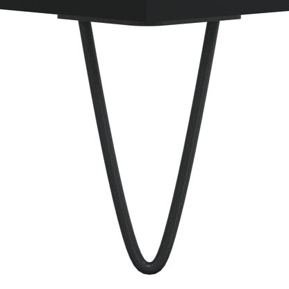 vidaXL 3-tlg. Badmöbel-Set Schwarz Holzwerkstoff