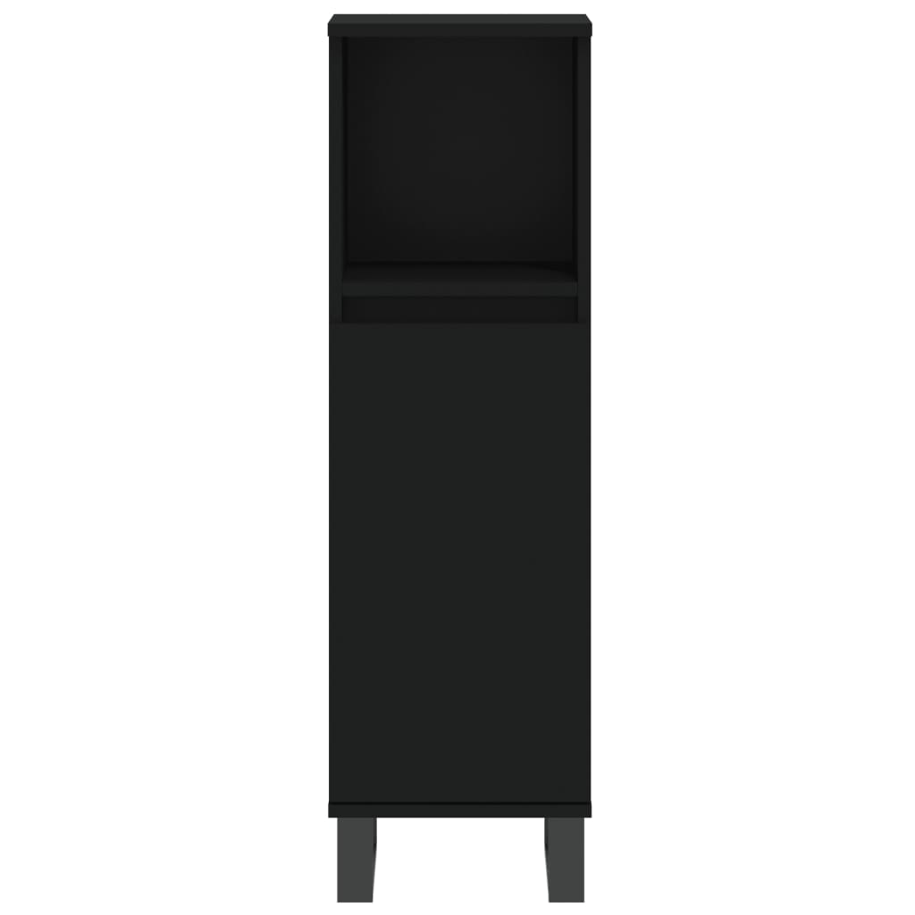 vidaXL 3-tlg. Badmöbel-Set Schwarz Holzwerkstoff