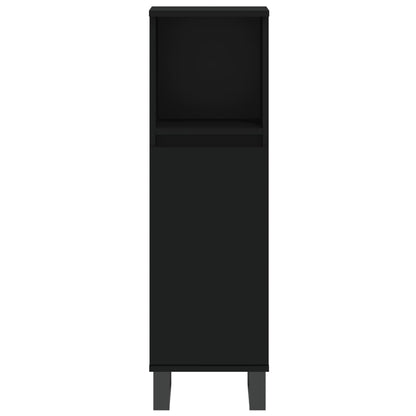 vidaXL 3-tlg. Badmöbel-Set Schwarz Holzwerkstoff