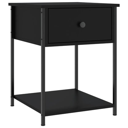 vidaXL Tables de chevet 2 pcs Noir 44x45x58 cm Bois d'ingénierie