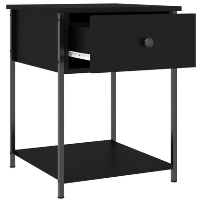vidaXL Tables de chevet 2 pcs Noir 44x45x58 cm Bois d'ingénierie
