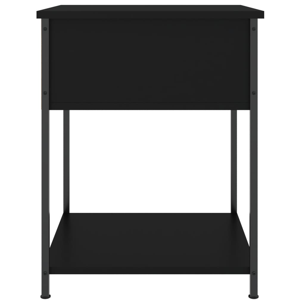 vidaXL Tables de chevet 2 pcs Noir 44x45x58 cm Bois d'ingénierie