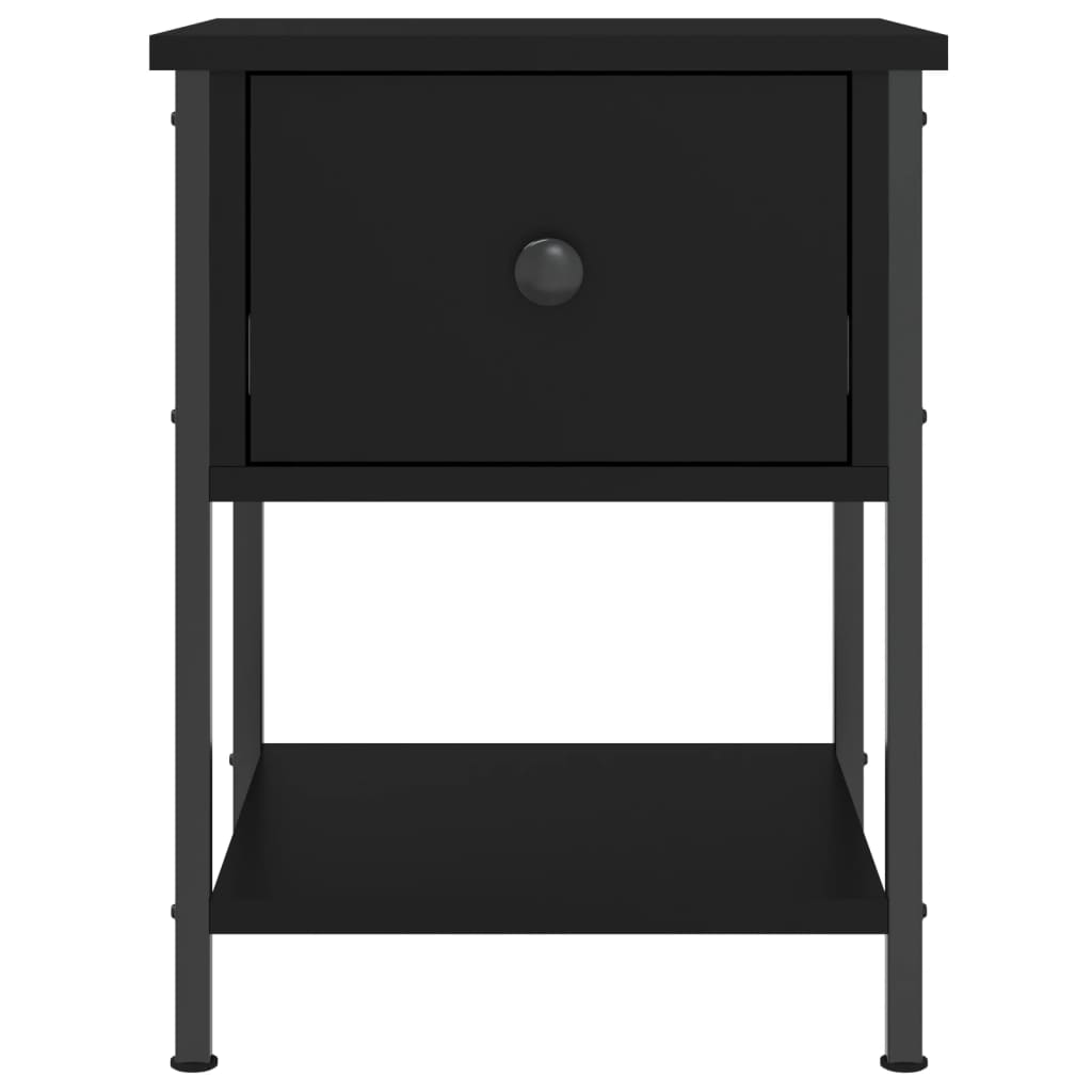 vidaXL Nachttische 2 Stk. Schwarz 34x35,5x45 cm Holzwerkstoff