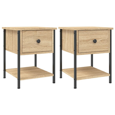 vidaXL Tables de chevet 2 pcs Chêne Sonoma 34x35,5x45 cm Bois d'ingénierie