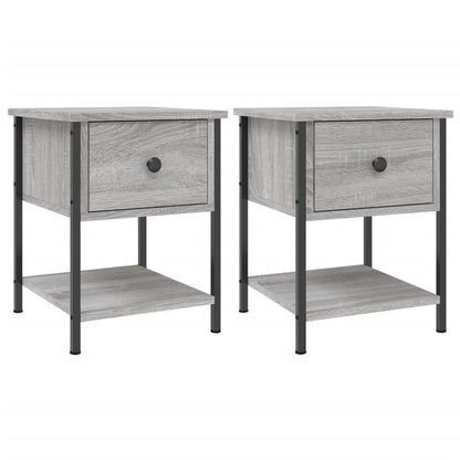 vidaXL Nachttische 2 Stk. Grau Sonoma 34x35,5x45 cm Holzwerkstoff