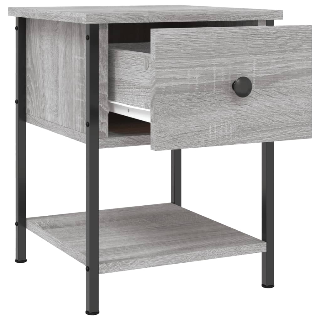 vidaXL Nachttische 2 Stk. Grau Sonoma 34x35,5x45 cm Holzwerkstoff