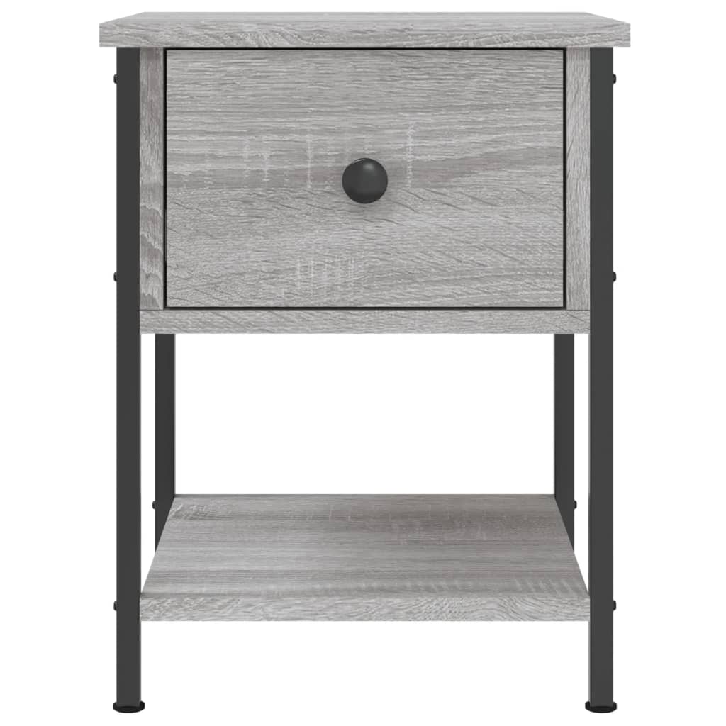 vidaXL Nachttische 2 Stk. Grau Sonoma 34x35,5x45 cm Holzwerkstoff