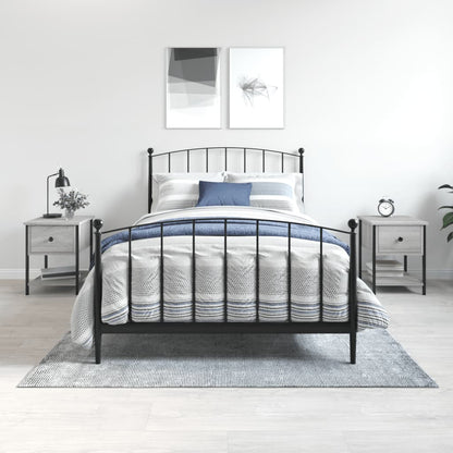 vidaXL Nachttische 2 Stk. Grau Sonoma 34x35,5x45 cm Holzwerkstoff