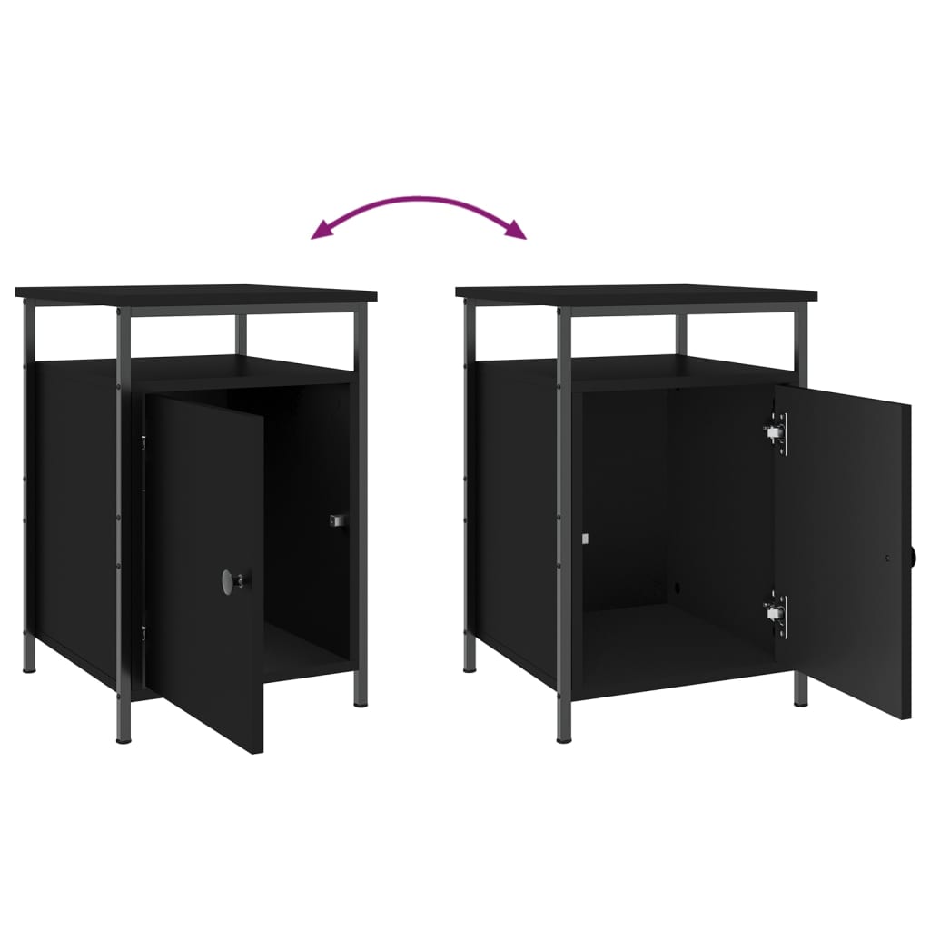 vidaXL Nachttisch Schwarz 40x42x60 cm Holzwerkstoff