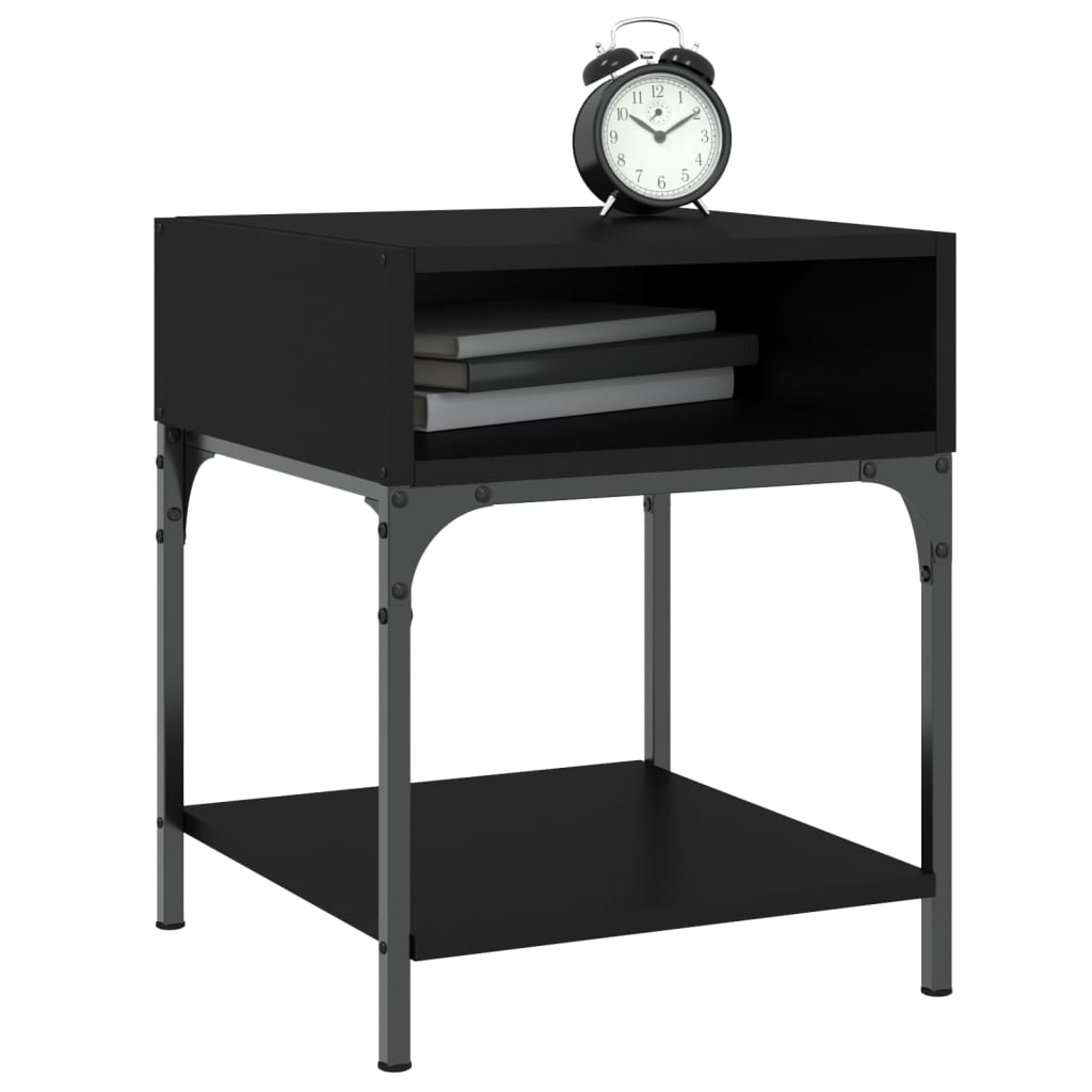 vidaXL Nachttisch Schwarz 40x41x50 cm Holzwerkstoff