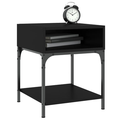vidaXL Nachttisch Schwarz 40x41x50 cm Holzwerkstoff