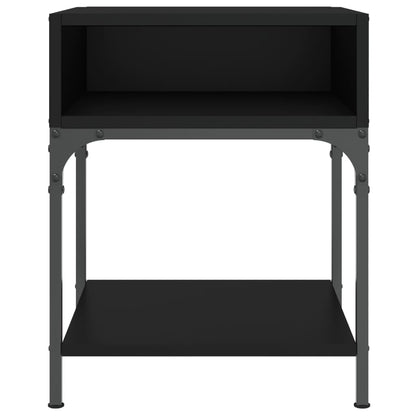 vidaXL Nachttisch Schwarz 40x41x50 cm Holzwerkstoff