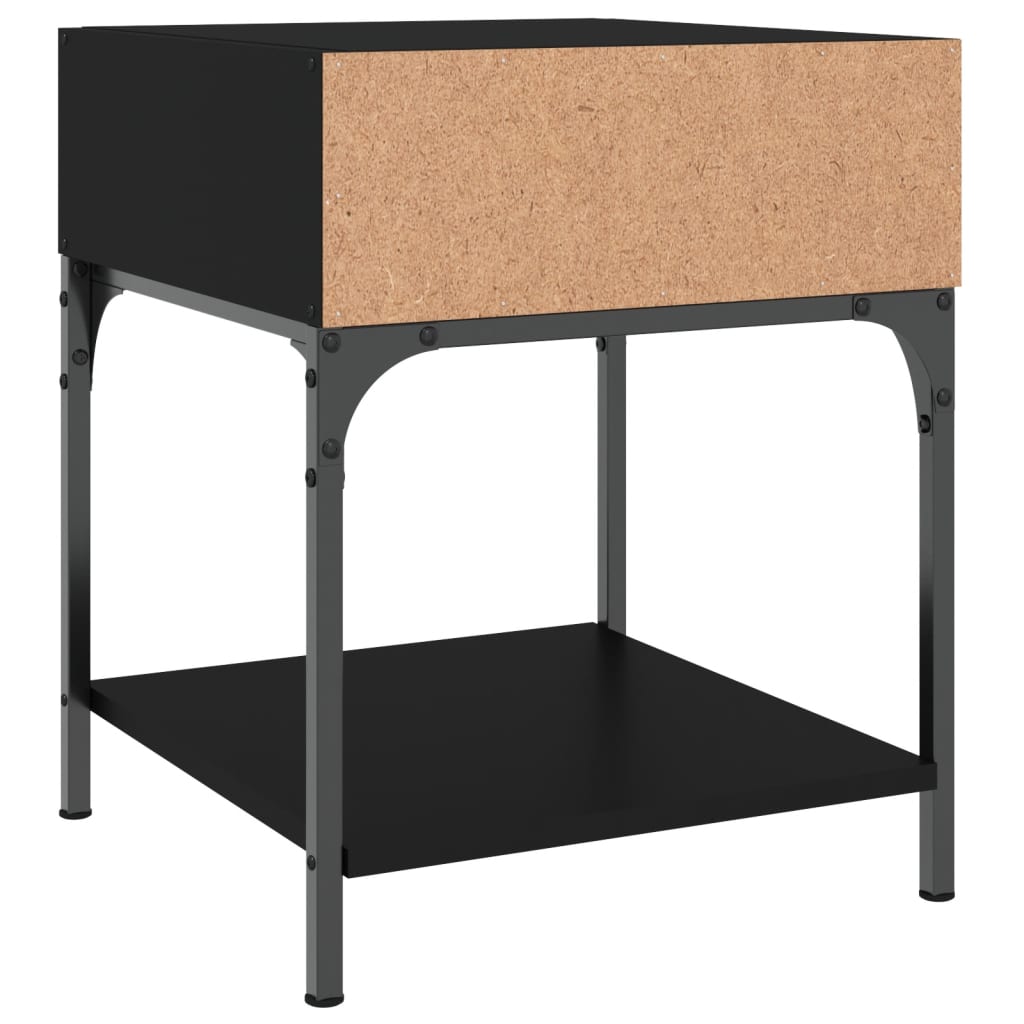 vidaXL Nachttisch Schwarz 40x41x50 cm Holzwerkstoff