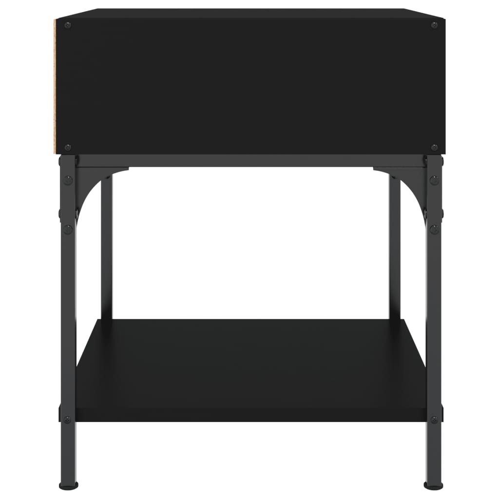 vidaXL Nachttische 2 Stk. Schwarz 40x41x50 cm Holzwerkstoff