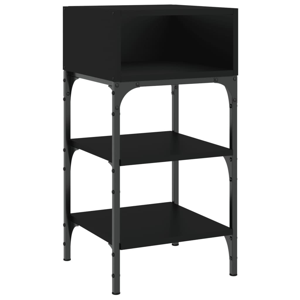 vidaXL Nachttisch Schwarz 35x34,5x70 cm Holzwerkstoff