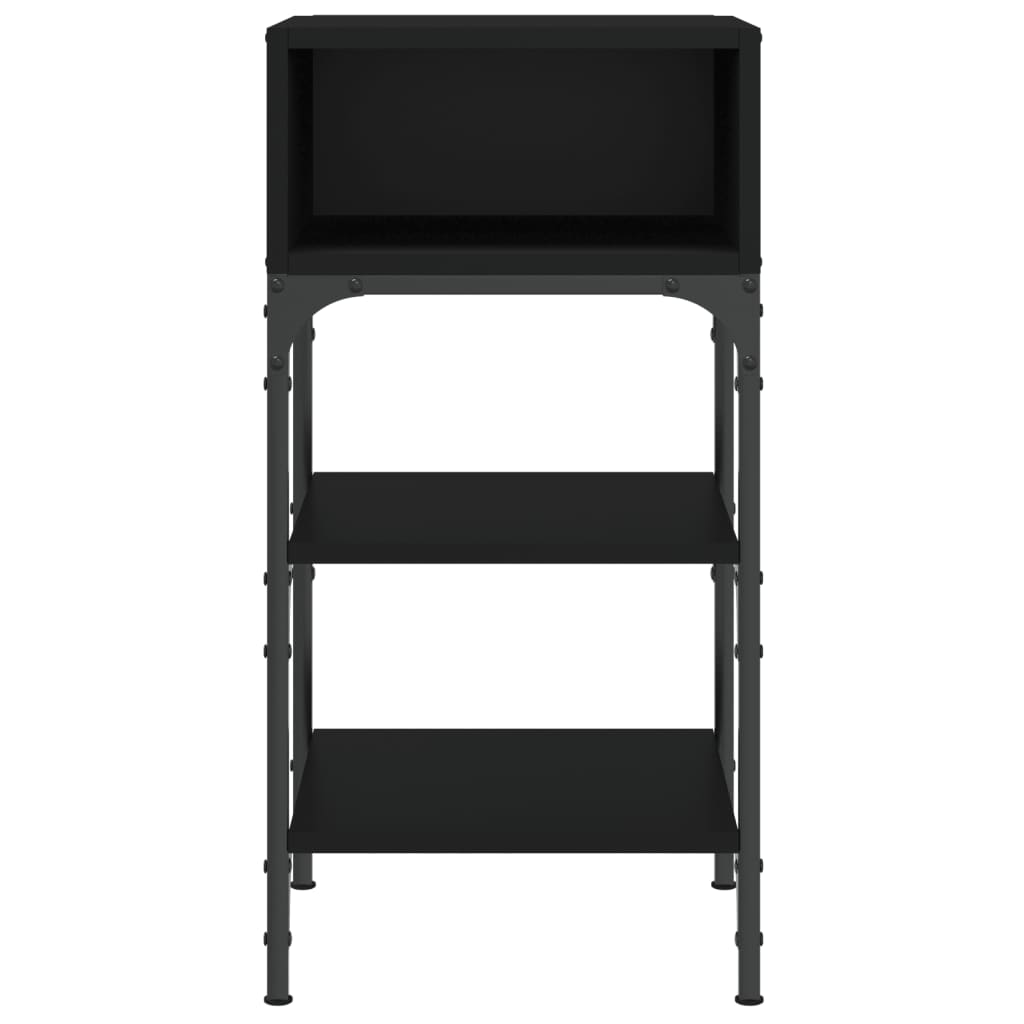 vidaXL Nachttische 2 Stk. Schwarz 35x34,5x70 cm Holzwerkstoff
