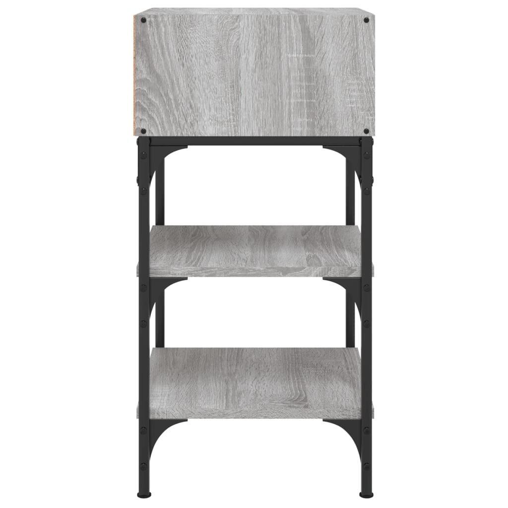 Nachttische 2 Stk. Grau Sonoma 35x34,5x70 cm Holzwerkstoff