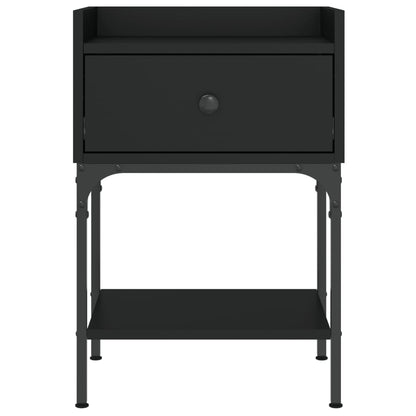 vidaXL Nachttische 2 Stk. Schwarz 40,5x31x60 cm Holzwerkstoff