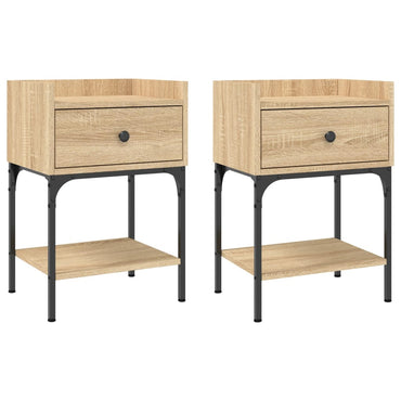 vidaXL Tables de chevet 2 pcs Chêne Sonoma 40,5x31x60 cm Bois d'ingénierie