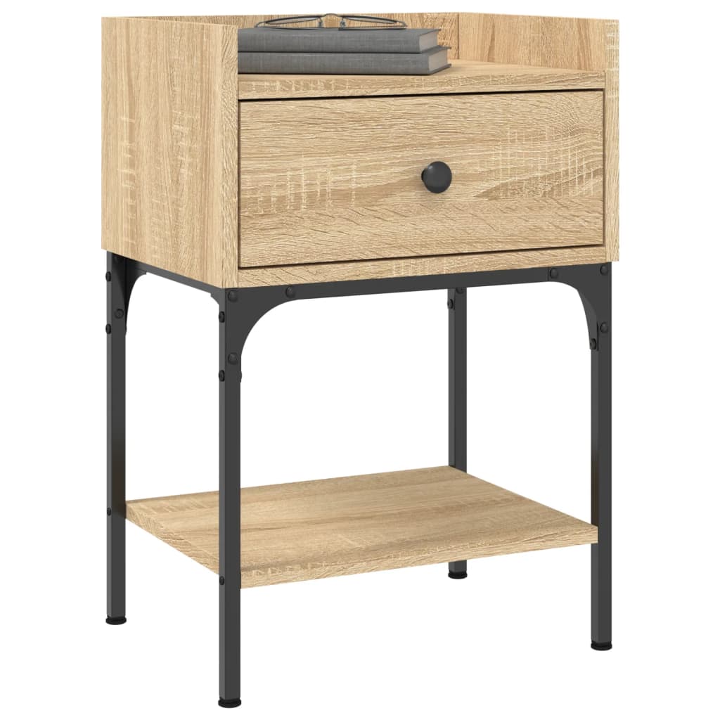 vidaXL Nachttische 2 Stk. Sonoma-Eiche 40,5x31x60 cm Holzwerkstoff