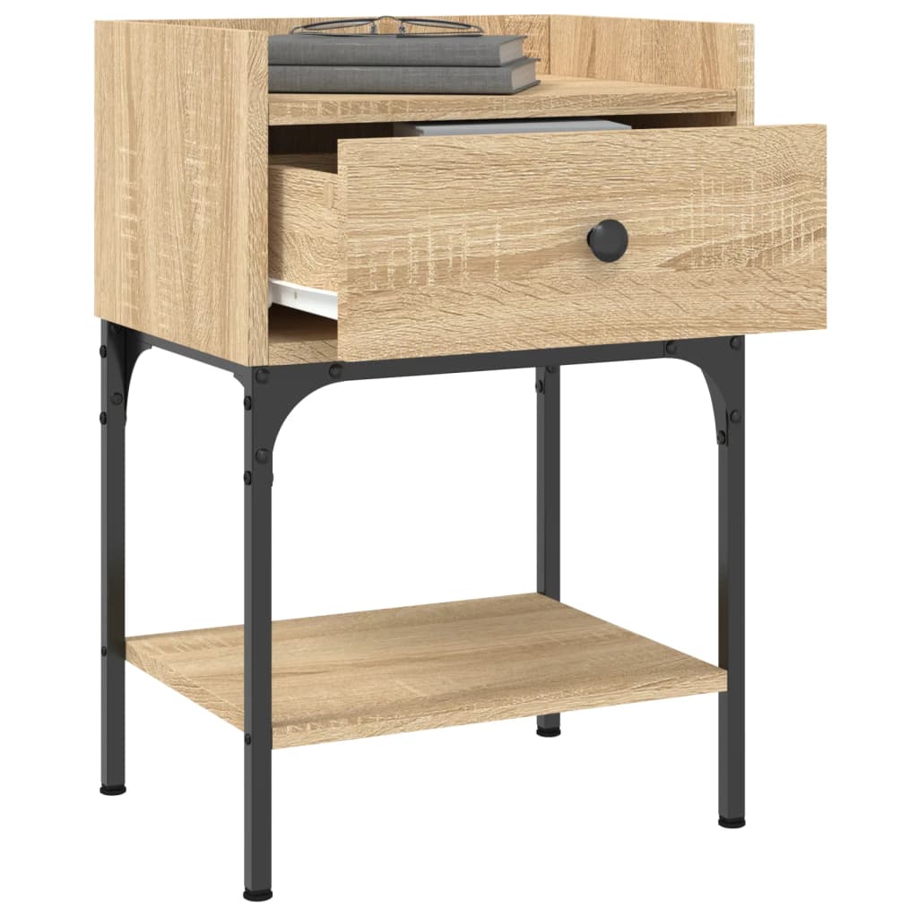 vidaXL Nachttische 2 Stk. Sonoma-Eiche 40,5x31x60 cm Holzwerkstoff
