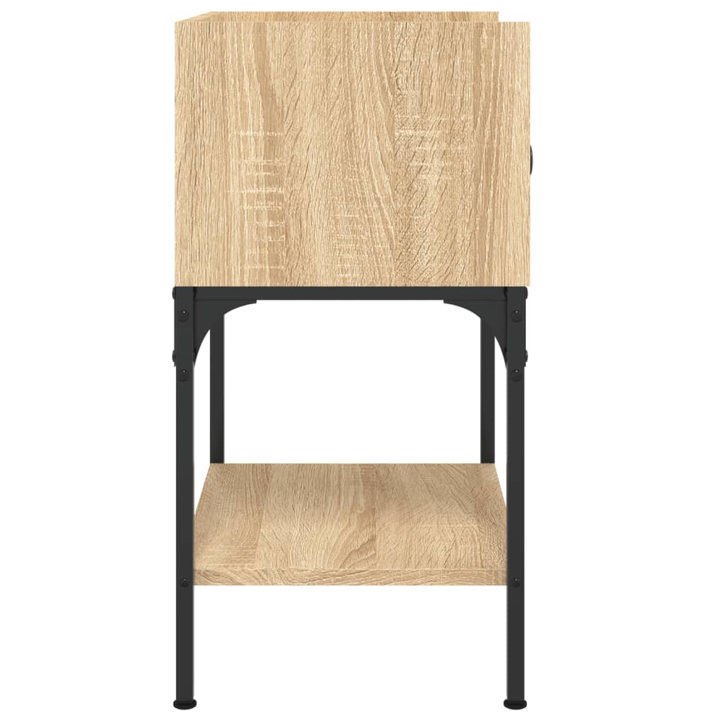 vidaXL Nachttische 2 Stk. Sonoma-Eiche 40,5x31x60 cm Holzwerkstoff