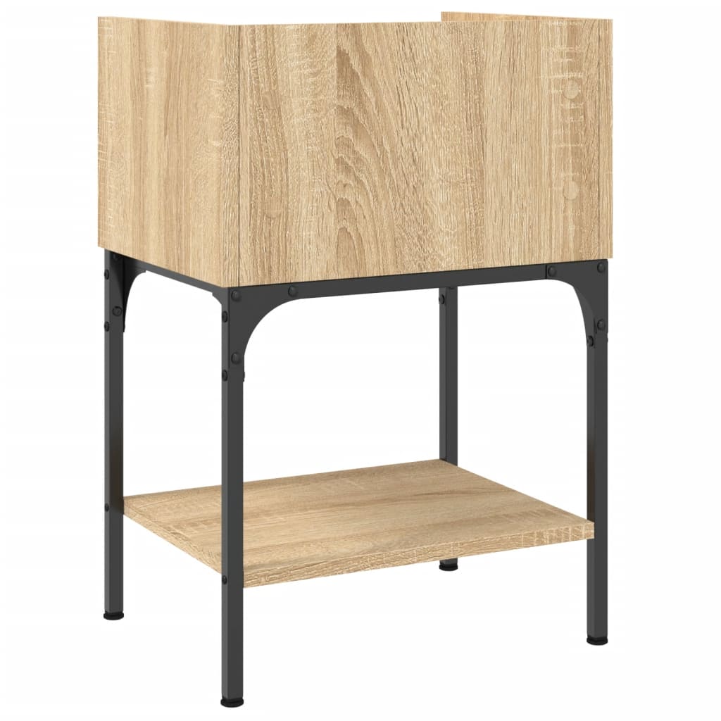 vidaXL Nachttische 2 Stk. Sonoma-Eiche 40,5x31x60 cm Holzwerkstoff