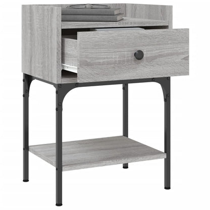 vidaXL Nachttisch Grau Sonoma-Eiche 40,5x31x60 cm Holzwerkstoff