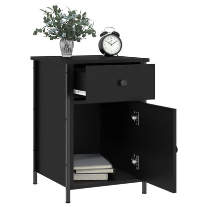 vidaXL Nachttische 2 Stk. Schwarz 40x42x60 cm Holzwerkstoff