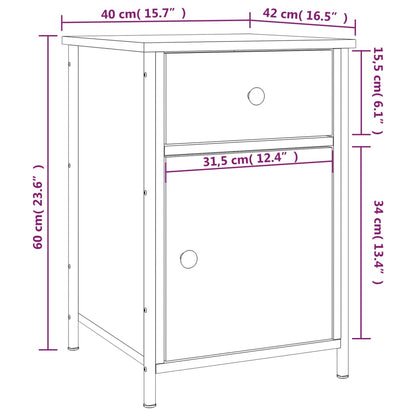 vidaXL Nachttisch Sonoma-Eiche 40x42x60 cm Holzwerkstoff