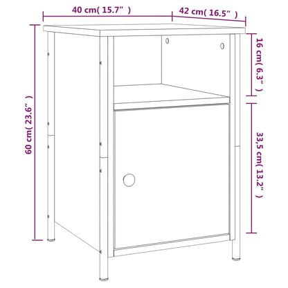 vidaXL Nachttisch Schwarz 40x42x60 cm Holzwerkstoff