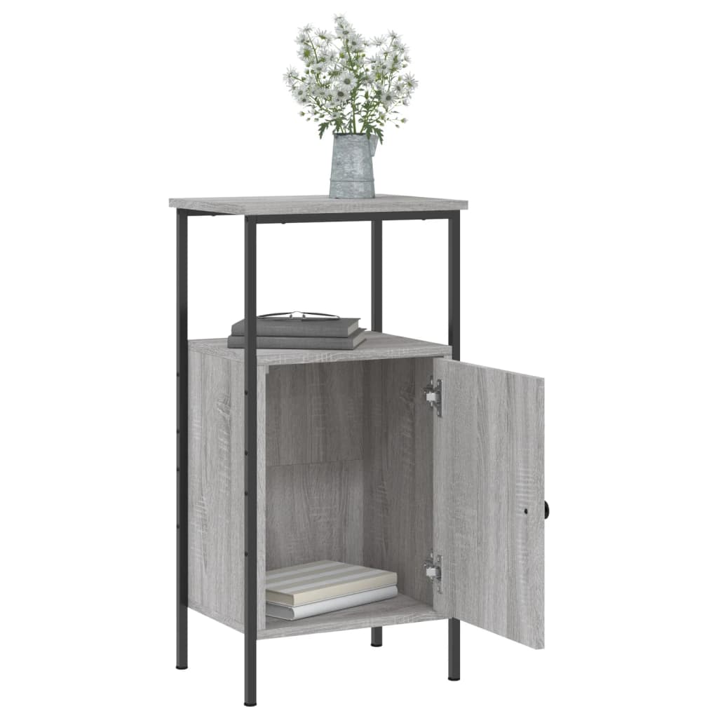 vidaXL Nachttisch Grau Sonoma-Eiche 41x31x80 cm Holzwerkstoff