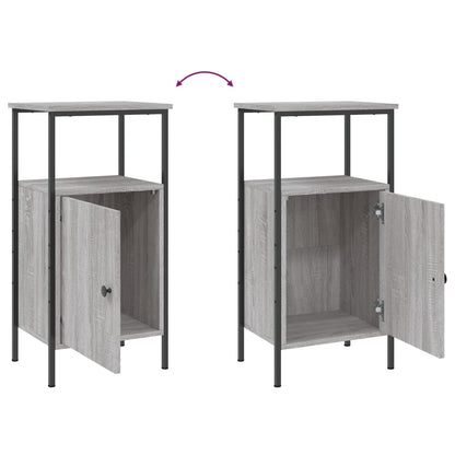 vidaXL Nachttische 2 Stk. Grau Sonoma 41x31x80 cm Holzwerkstoff