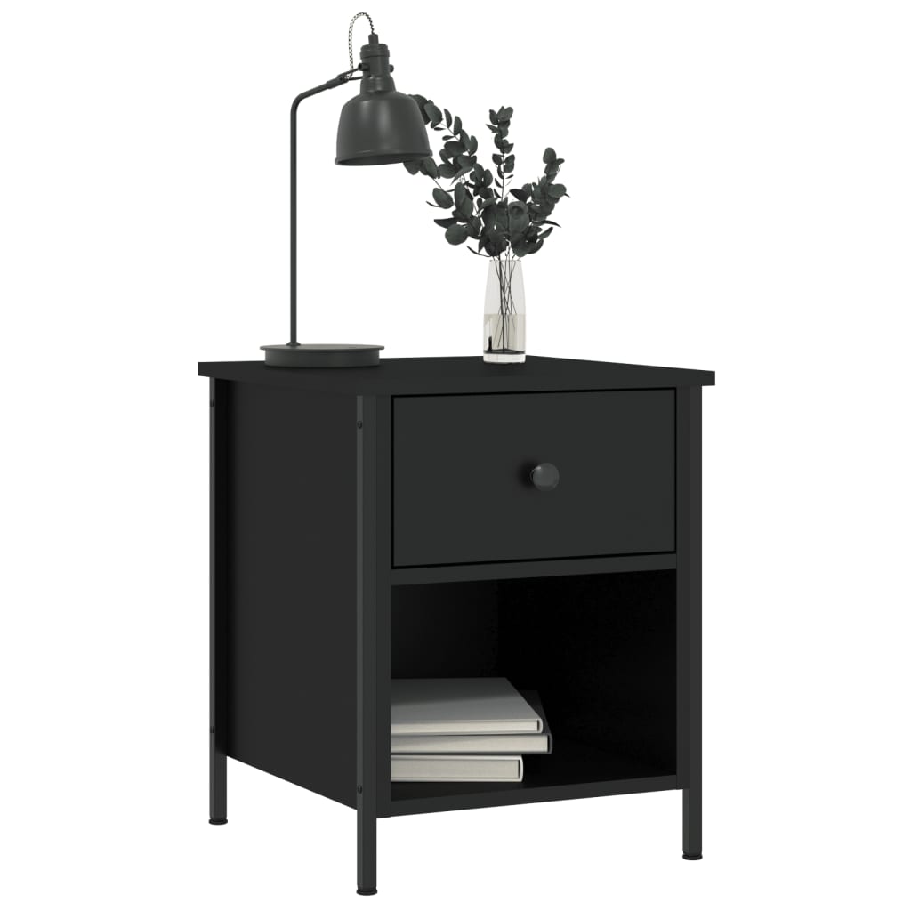 vidaXL Nachttisch Schwarz 40x42x50 cm Holzwerkstoff