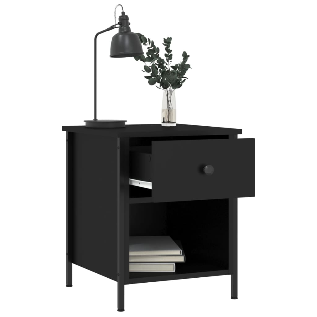 vidaXL Nachttisch Schwarz 40x42x50 cm Holzwerkstoff