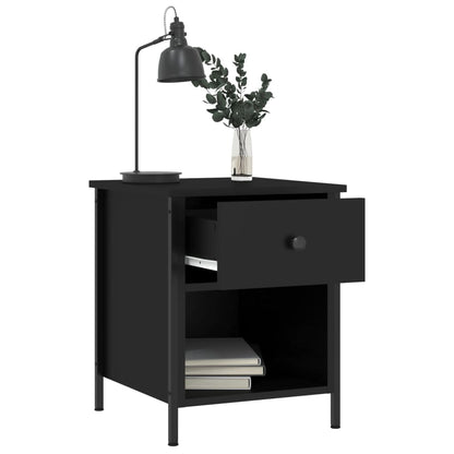 vidaXL Nachttisch Schwarz 40x42x50 cm Holzwerkstoff