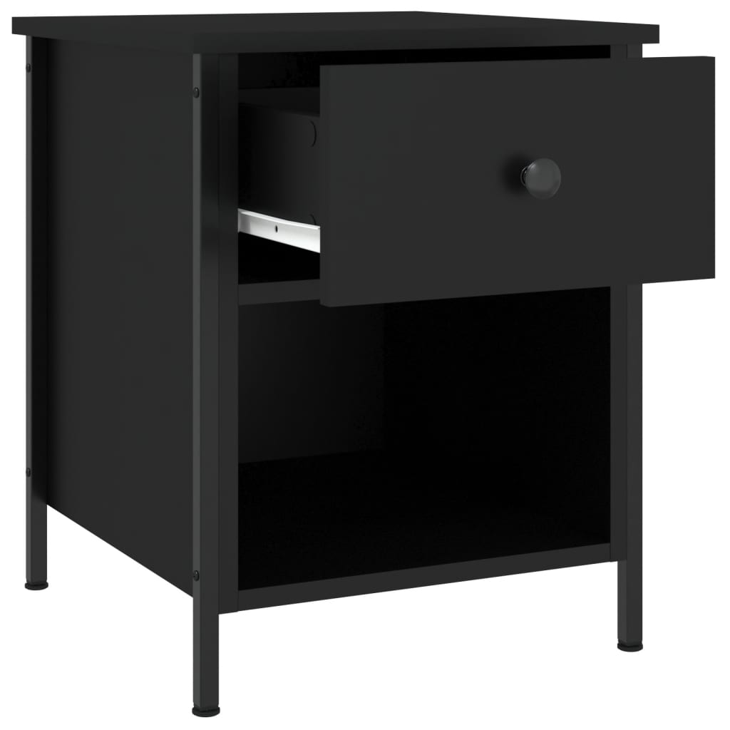vidaXL Nachttisch Schwarz 40x42x50 cm Holzwerkstoff