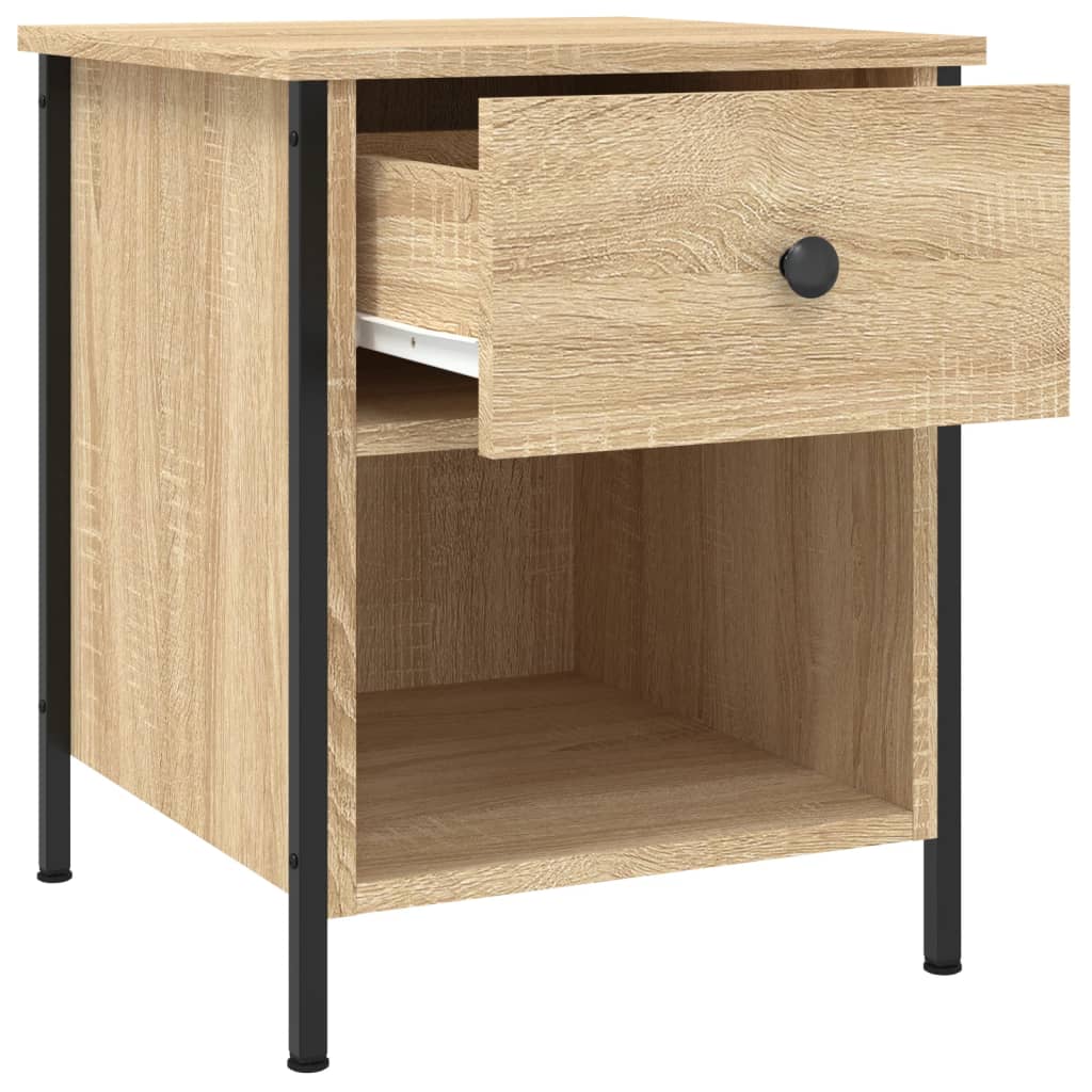 vidaXL Nachttische 2 Stk. Sonoma-Eiche 40x42x50 cm Holzwerkstoff