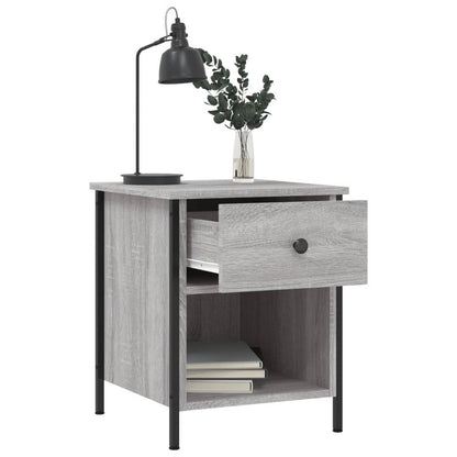 vidaXL Nachttisch Grau Sonoma-Eiche 40x42x50 cm Holzwerkstoff