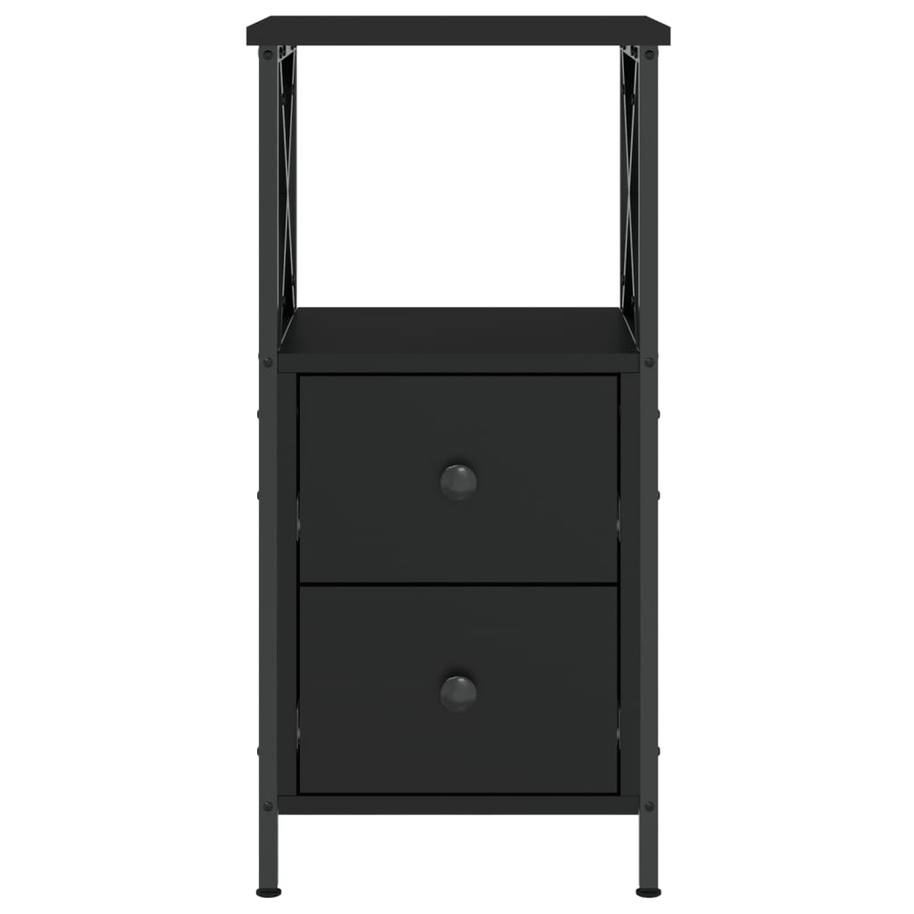 vidaXL Nachttisch Schwarz 34x35,5x70 cm Holzwerkstoff