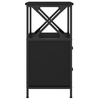 vidaXL Nachttisch Schwarz 34x35,5x70 cm Holzwerkstoff