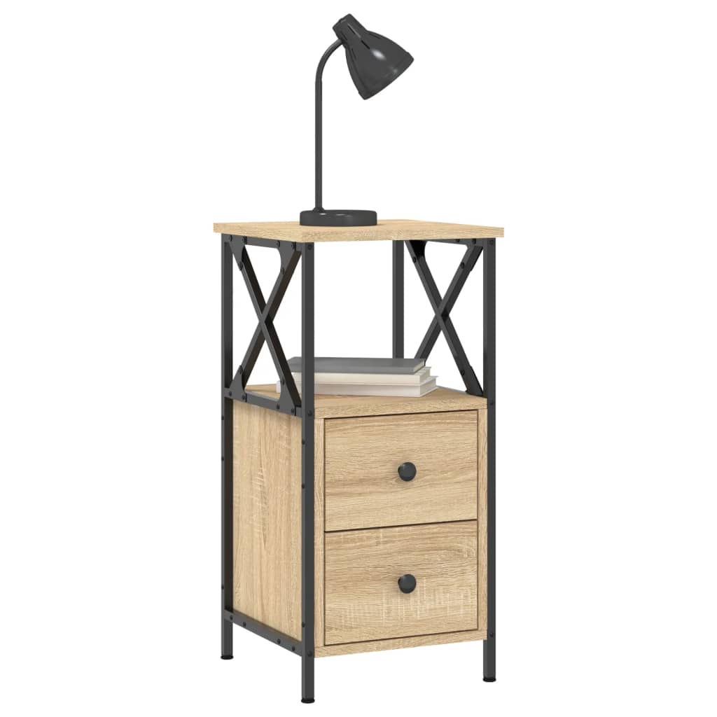 vidaXL Nachttisch Sonoma-Eiche 34x35,5x70 cm Holzwerkstoff