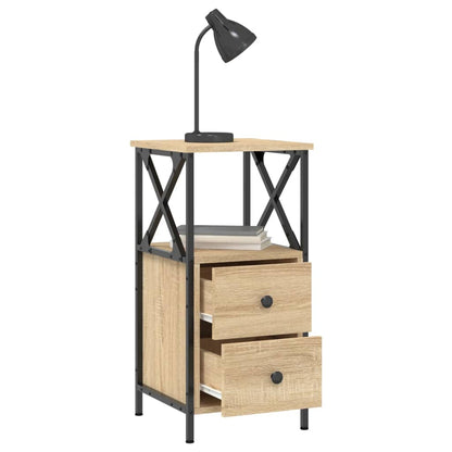 vidaXL Nachttisch Sonoma-Eiche 34x35,5x70 cm Holzwerkstoff
