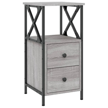 vidaXL Nachttisch Grau Sonoma-Eiche 34x35,5x70 cm Holzwerkstoff