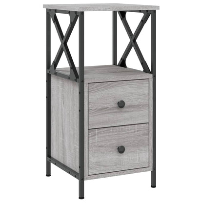 vidaXL Nachttisch Grau Sonoma-Eiche 34x35,5x70 cm Holzwerkstoff