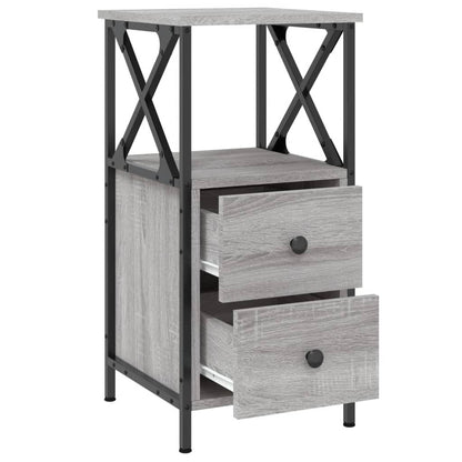 vidaXL Nachttisch Grau Sonoma-Eiche 34x35,5x70 cm Holzwerkstoff