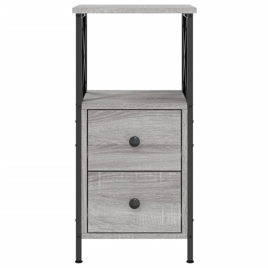 vidaXL Nachttisch Grau Sonoma-Eiche 34x35,5x70 cm Holzwerkstoff